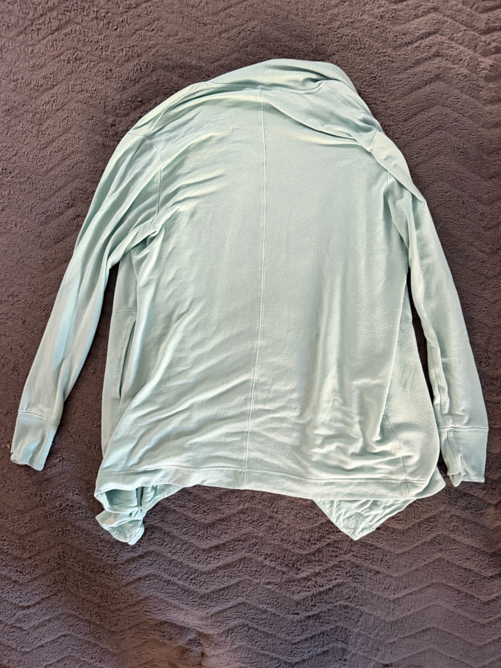 Athleta Mint Green Open-Front Draped Cardigan - Picture 6 of 7